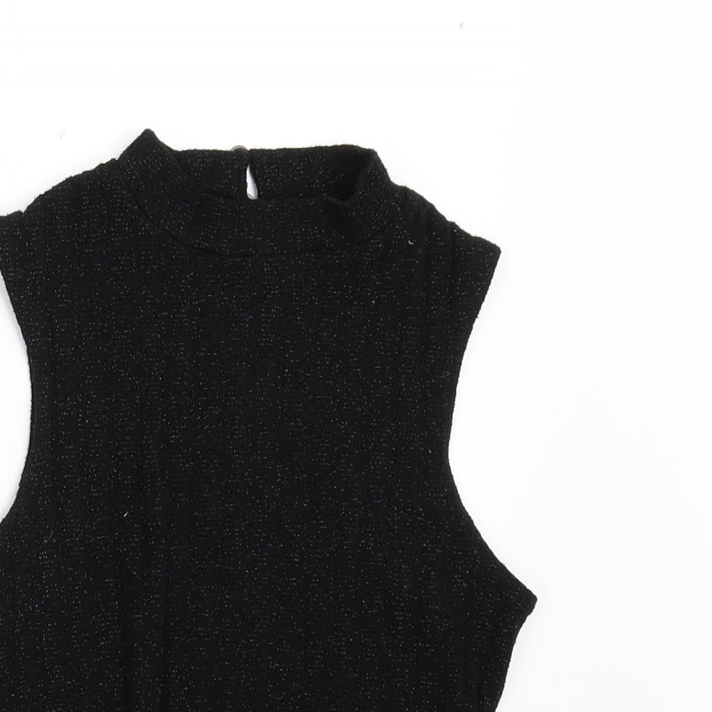 New Look 915 Girls Black  Knit Pullover Jumper Size 12-13 Years