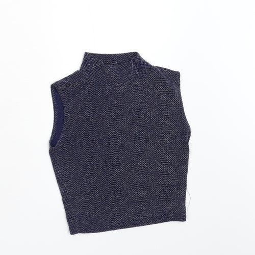 Fashion Union Womens Blue  Knit Basic Tank Size 6