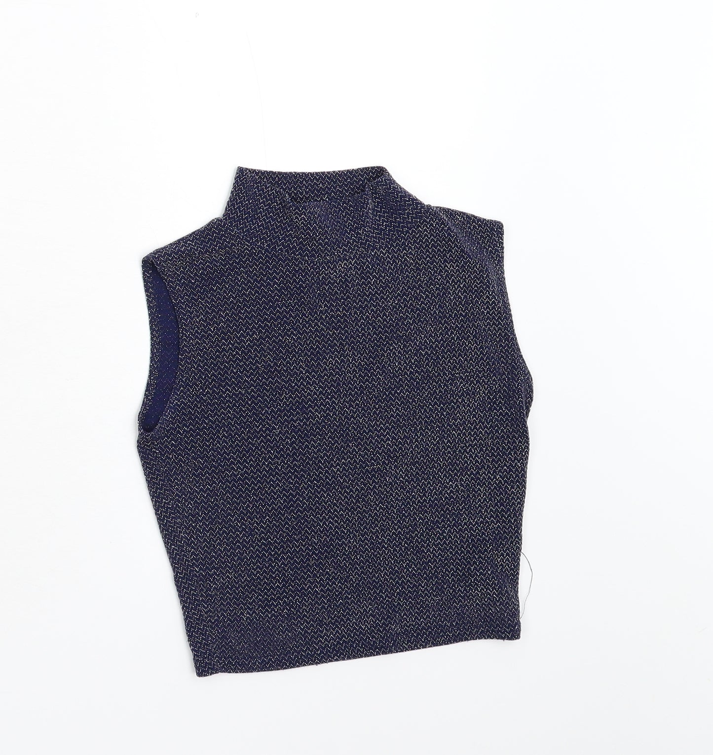 Fashion Union Womens Blue  Knit Basic Tank Size 6