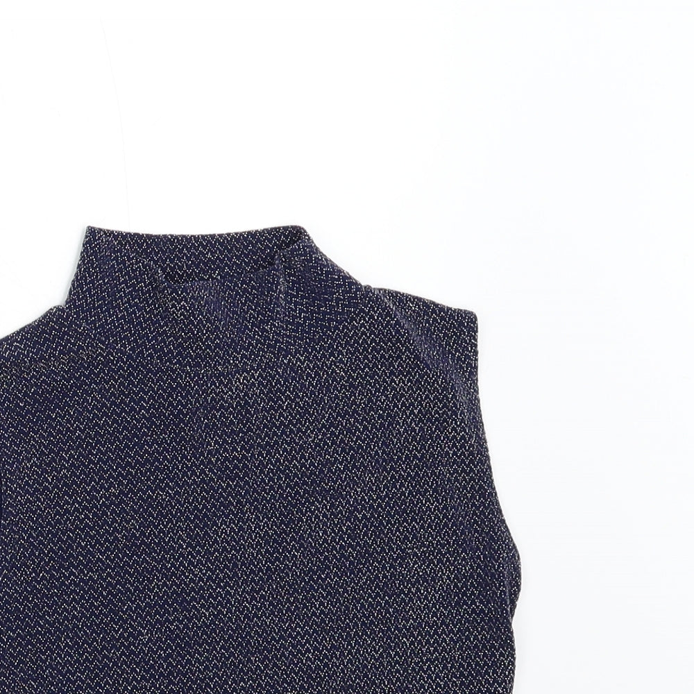 Fashion Union Womens Blue  Knit Basic Tank Size 6