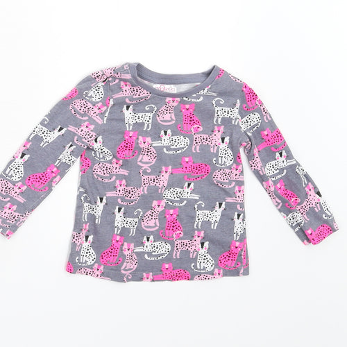 So  Cute Baby Grey Animal Print  Basic T-Shirt Size 9-12 Months