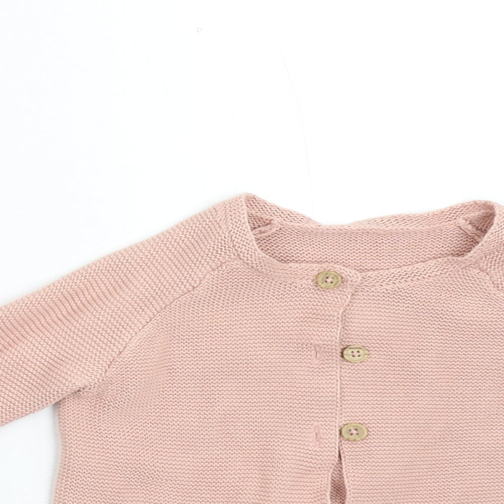 George Baby Pink  Knit Cardigan Jumper Size 9-12 Months
