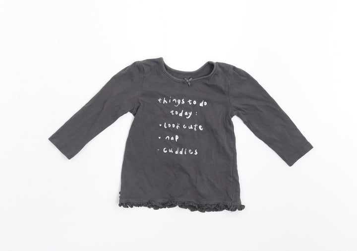 George Baby Grey   Basic T-Shirt Size 9-12 Months
