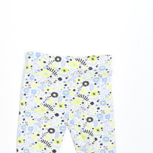 Lullaby Baby White Floral  Sweatpants Leggings Size 9-12 Months
