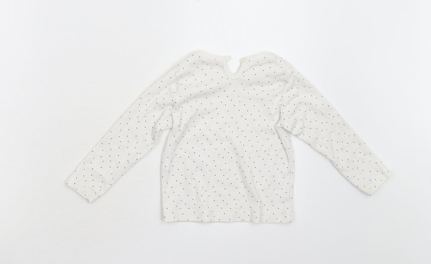 Primark Baby White Polka Dot  Basic T-Shirt Size 18-24 Months