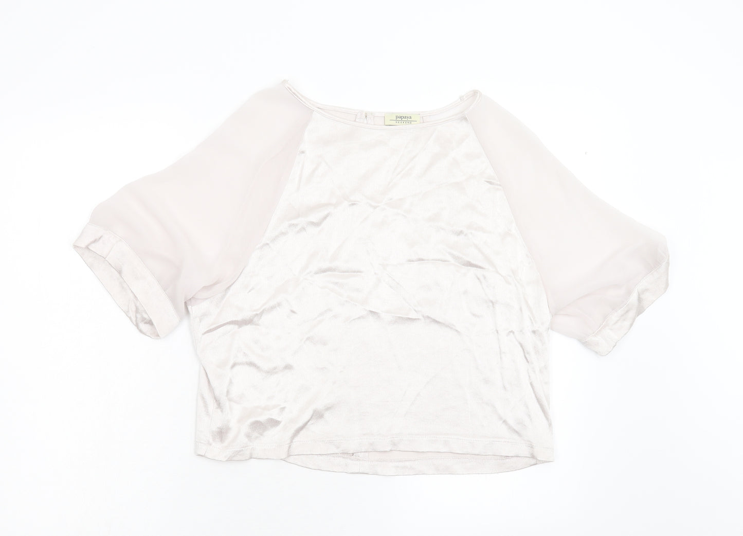 Papaya Womens Silver   Basic Blouse Size 10