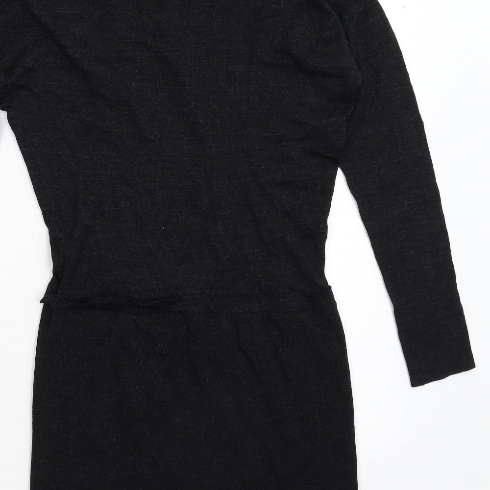 All Saints Womens Black  Knit Jumper Dress  Size S