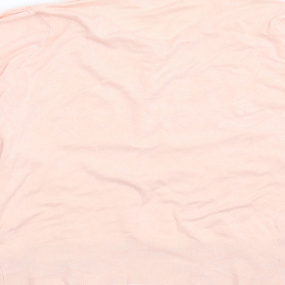 M&S Womens Pink  Knit Cardigan Jumper Size 8