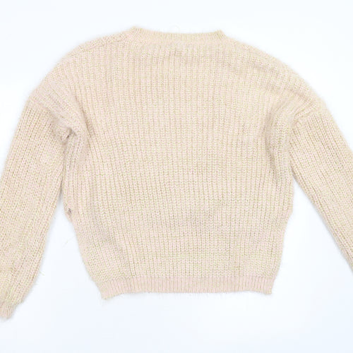 Wild Flower Womens Pink  Knit Pullover Jumper Size M