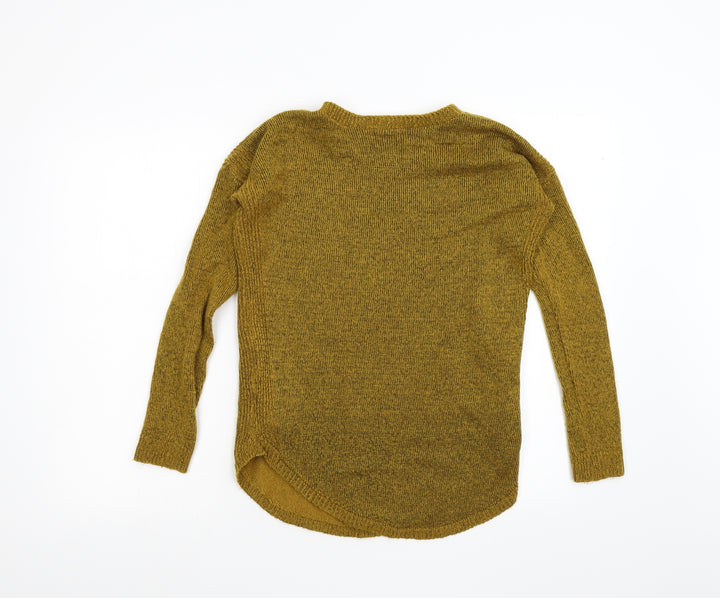 New Look Womens Yellow  Knit Pullover Jumper Size 6