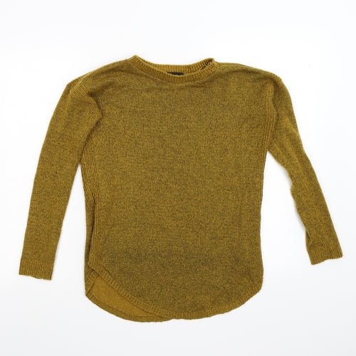 New Look Womens Yellow  Knit Pullover Jumper Size 6
