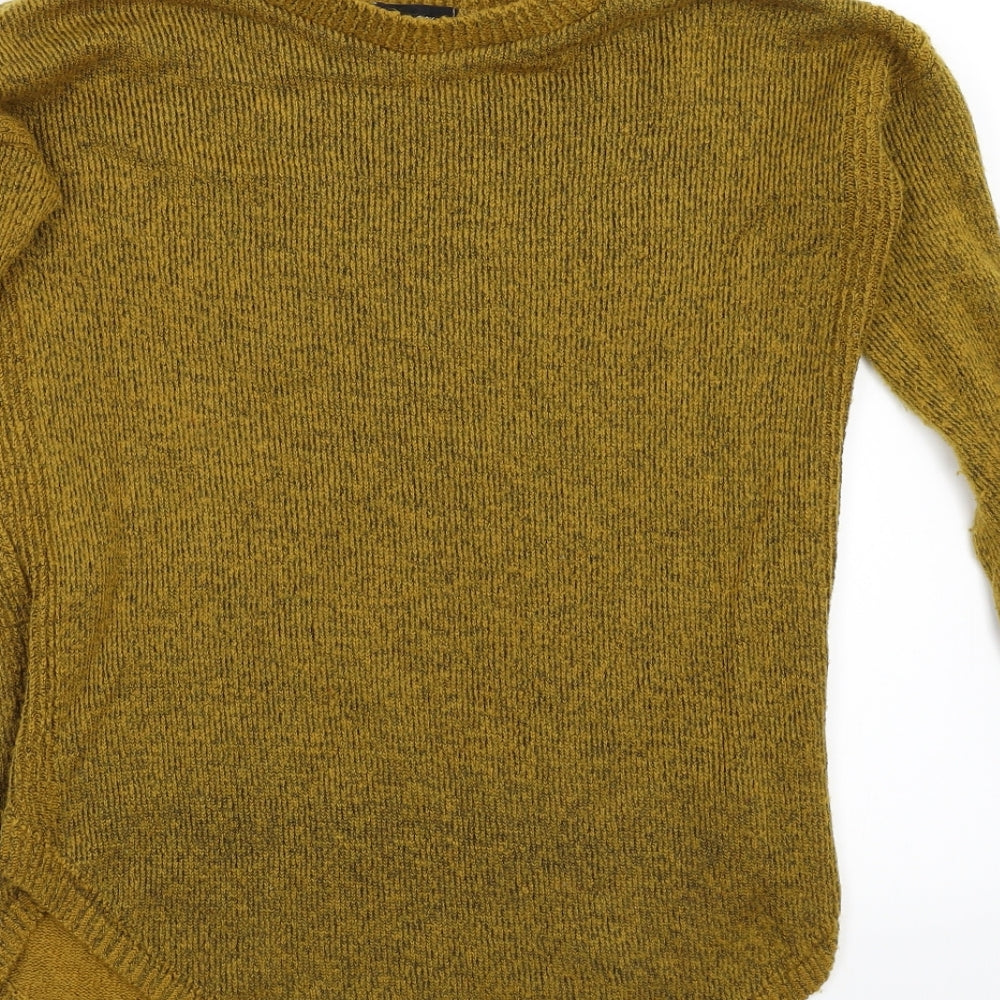 New Look Womens Yellow  Knit Pullover Jumper Size 6