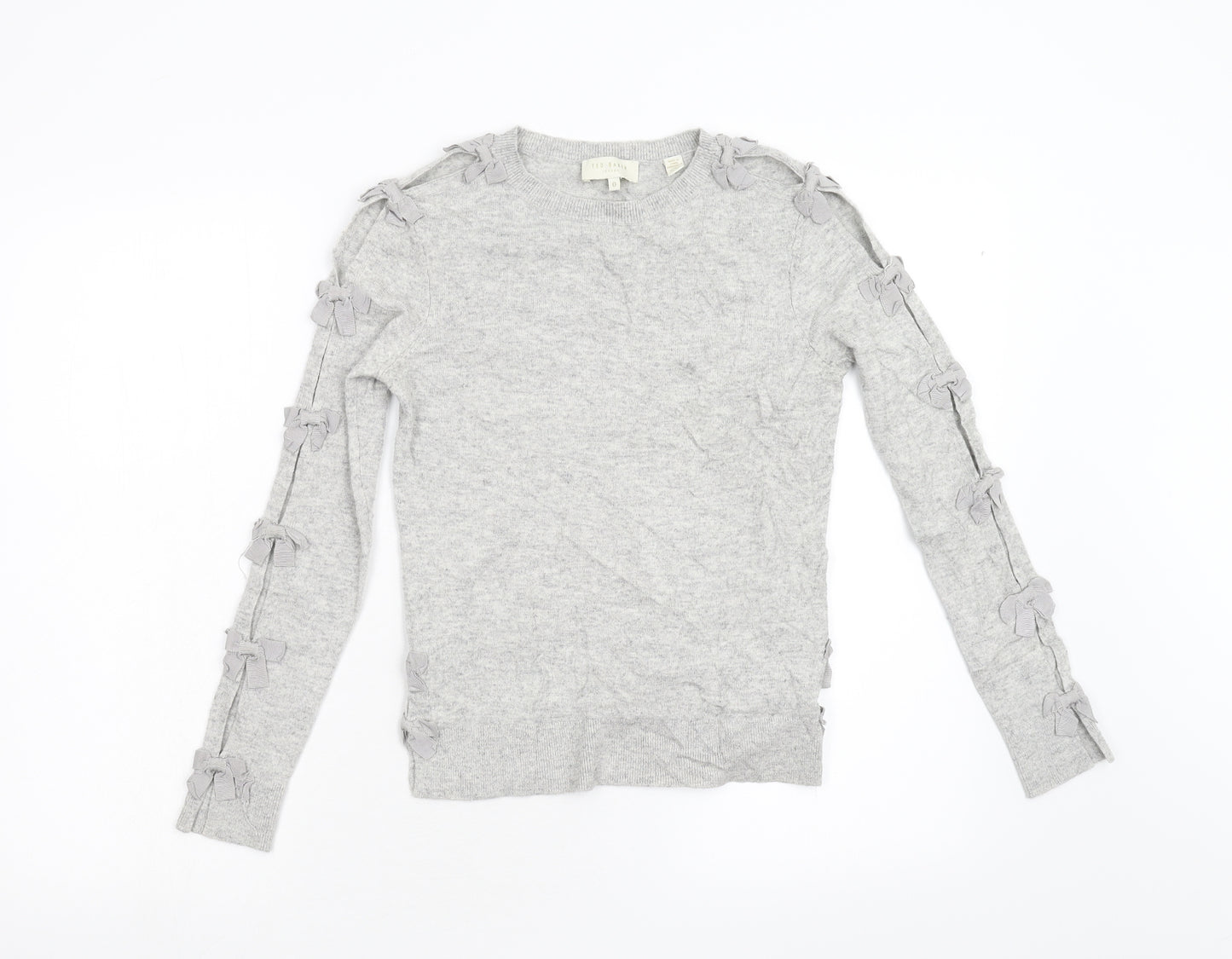 Ted Baker Womens Grey  Knit Pullover Jumper Size XS