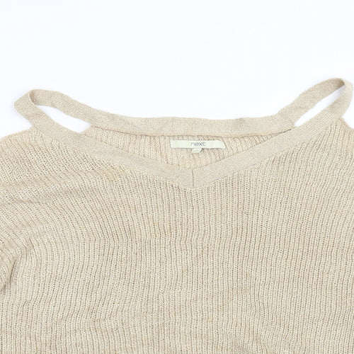 NEXT Womens Gold  Knit Pullover Jumper Size 14