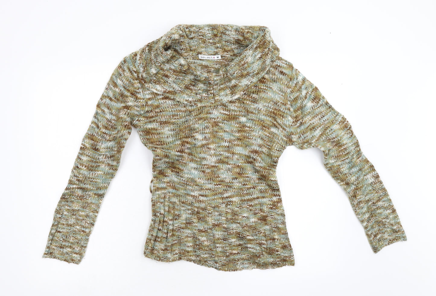 Select Womens Green  Knit Pullover Jumper Size M