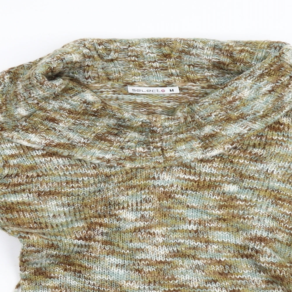 Select Womens Green  Knit Pullover Jumper Size M