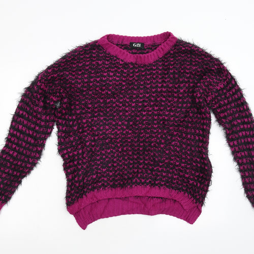George Womens Pink  Knit Pullover Jumper Size 10