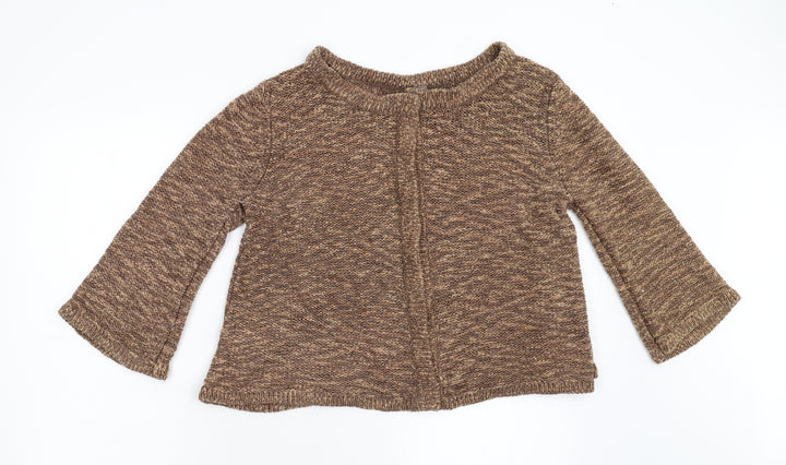 TU Womens Brown Knit Cardigan Jumper Size 12