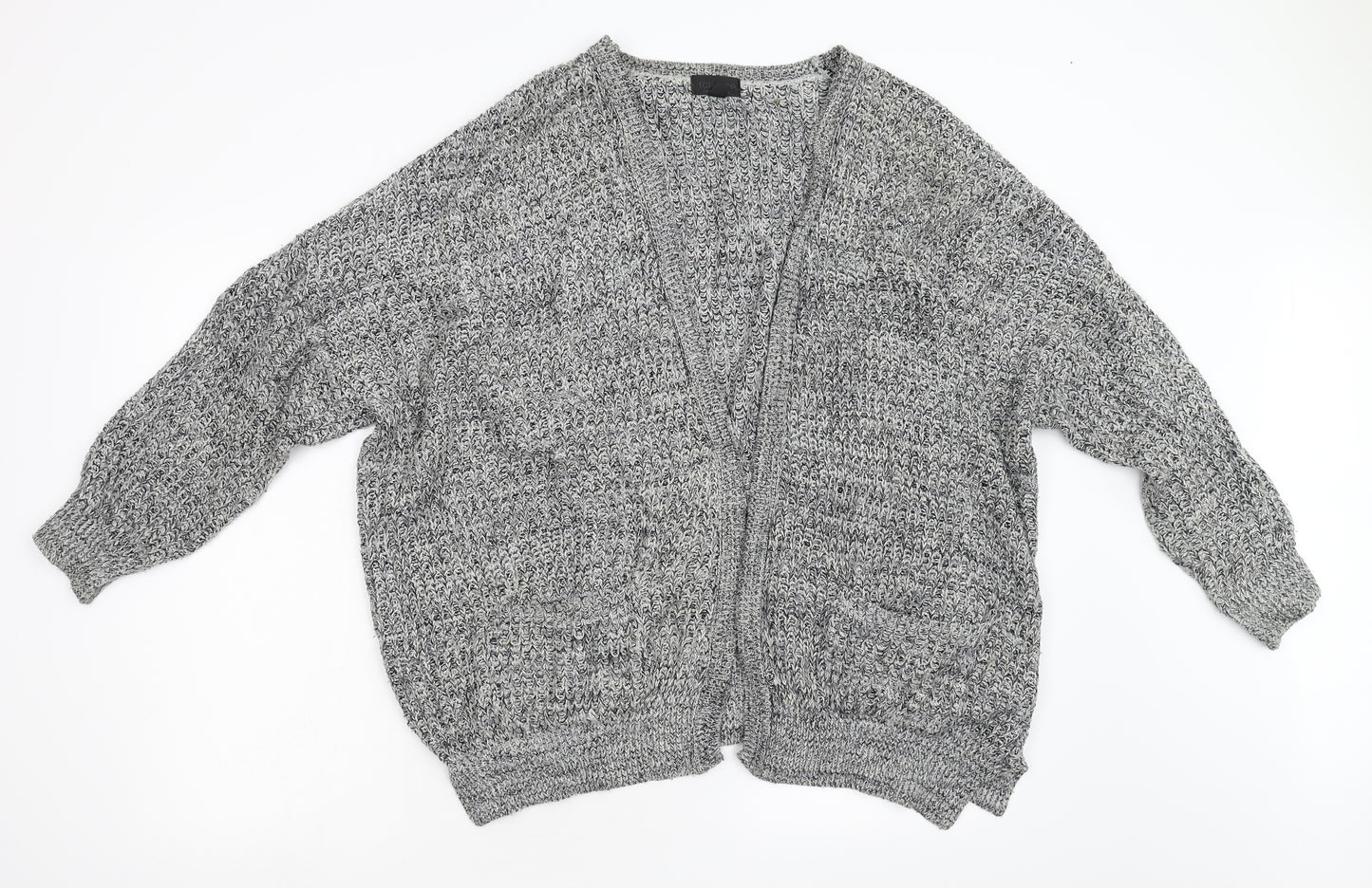 Topshop Womens Grey  Knit Cardigan Jumper Size 14