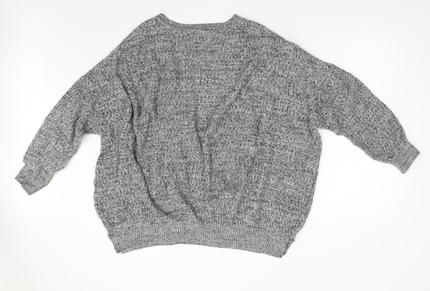 Topshop Womens Grey  Knit Cardigan Jumper Size 14