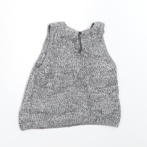 M&S Girls Grey  Knit Pullover Jumper Size 3-4 Years