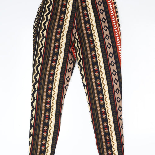 SheIn Womens Multicoloured Geometric  Trousers  Size S L27 in