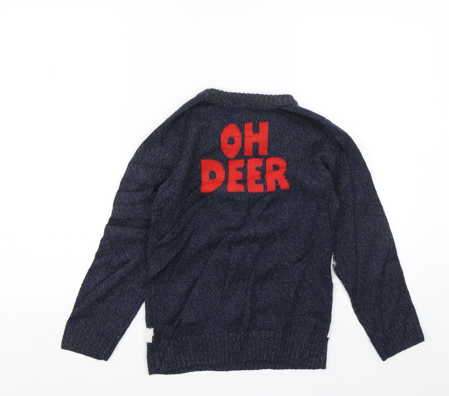 F&F Boys Blue   Pullover Jumper Size 8-9 Years  - Christmas jumper