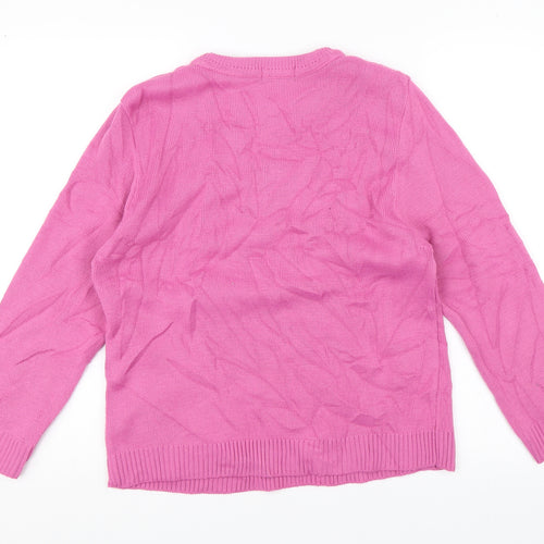 Glimpse Design Womens Pink   Pullover Jumper Size S