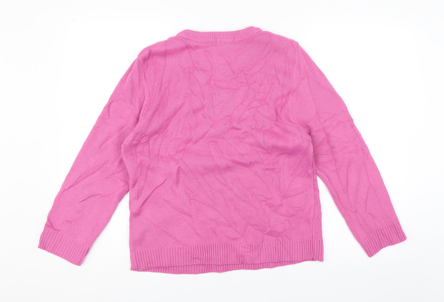 Glimpse Design Womens Pink   Pullover Jumper Size S
