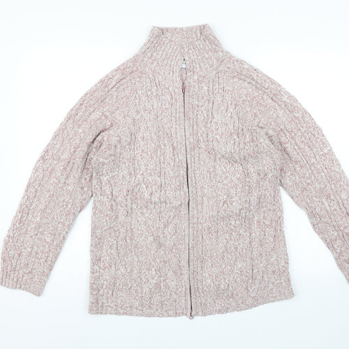 Donna Lewis Womens Pink   Full Zip Jumper Size L