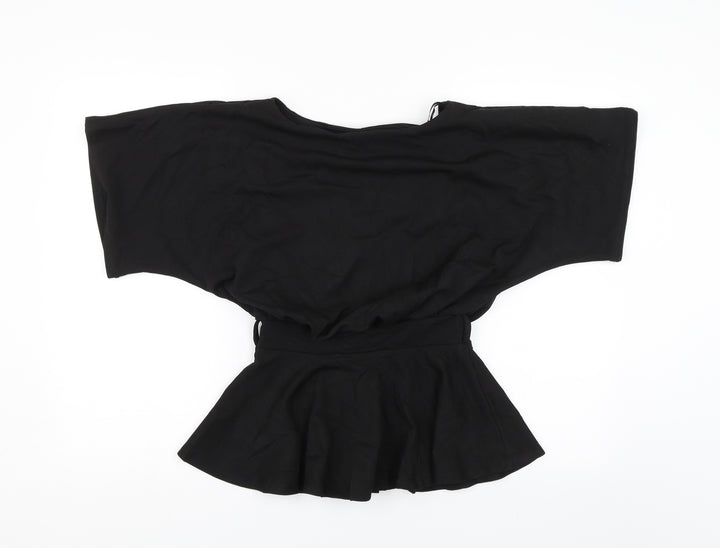 New Look Womens Black Basic Blouse Size 8