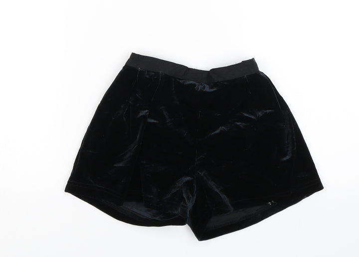 M&S Girls Black   Sailor Shorts Size 8-9 Years