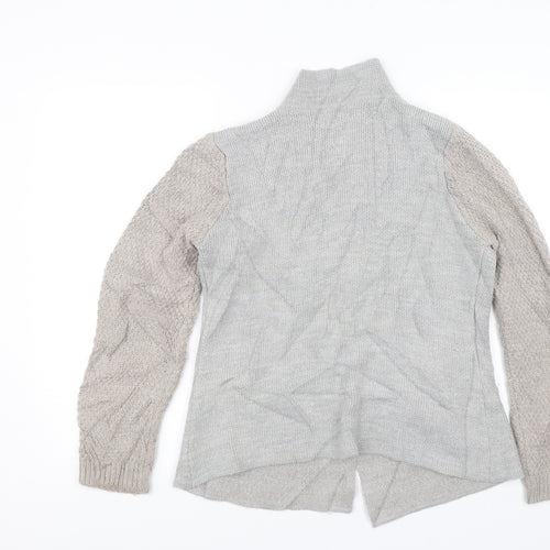Mida Womens Grey   Cardigan Jumper Size L