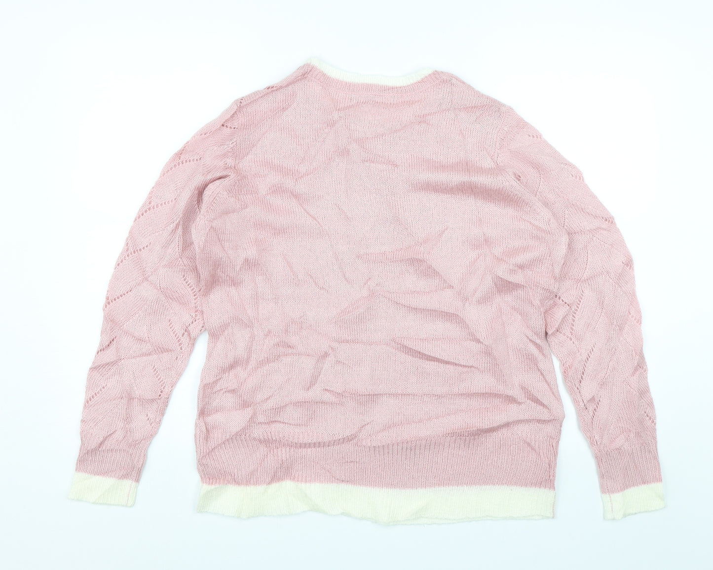 Amber Womens Pink   Pullover Jumper Size 16