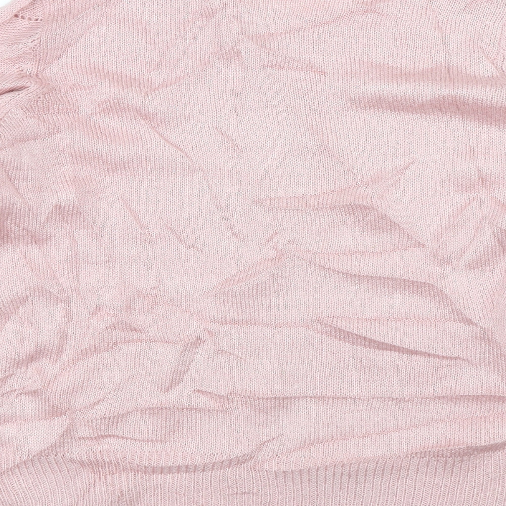 Amber Womens Pink   Pullover Jumper Size 16