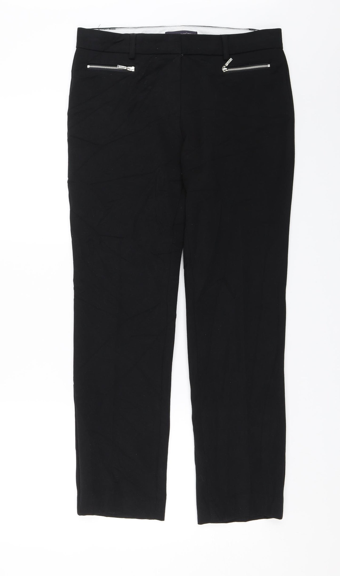 M&S Womens Black   Dress Pants Trousers Size 12 L26 in