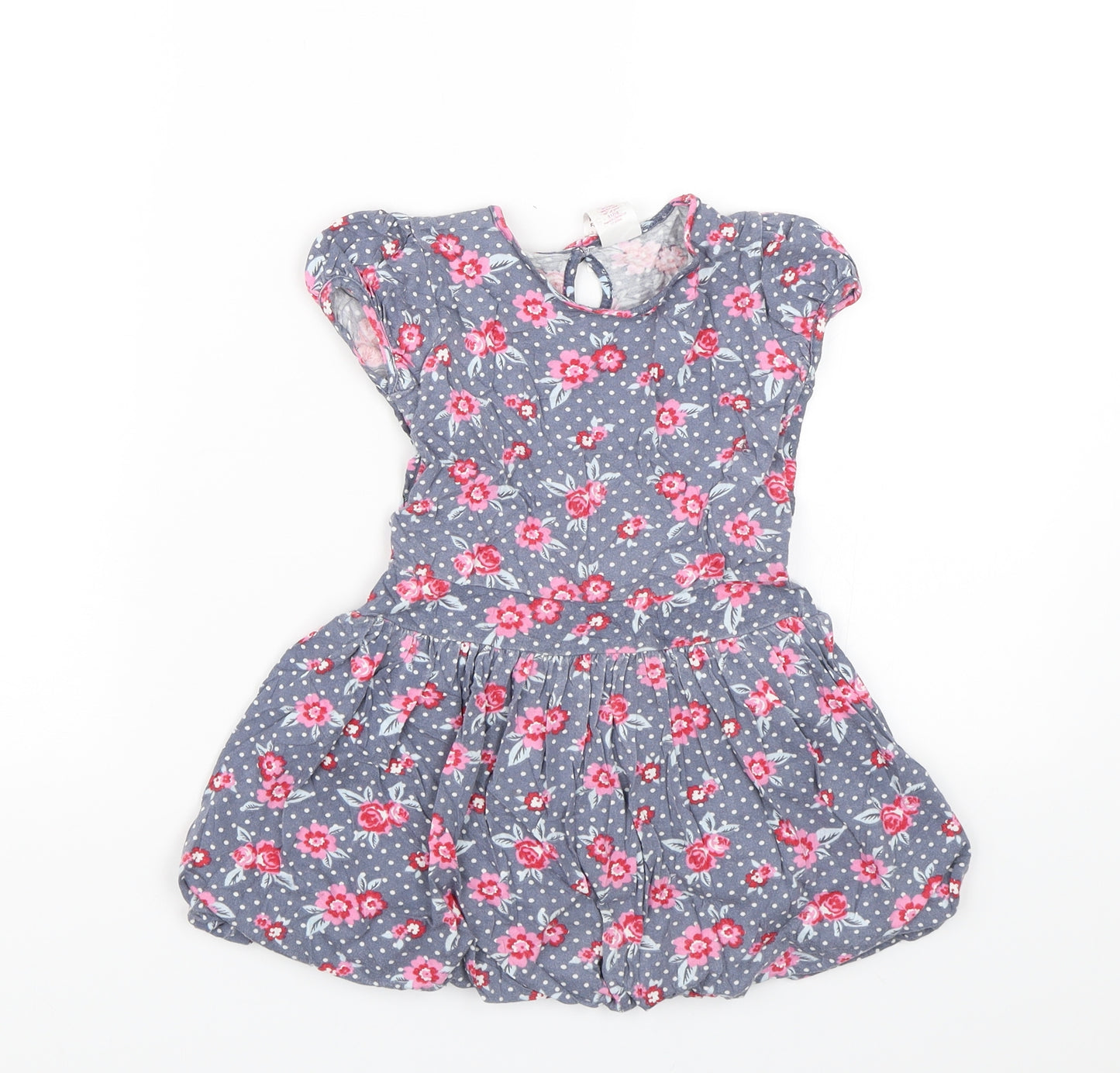Evie Angel Girls Blue Floral  Shift  Size 3-4 Years