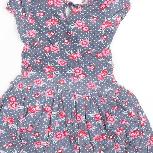 Evie Angel Girls Blue Floral  Shift  Size 3-4 Years