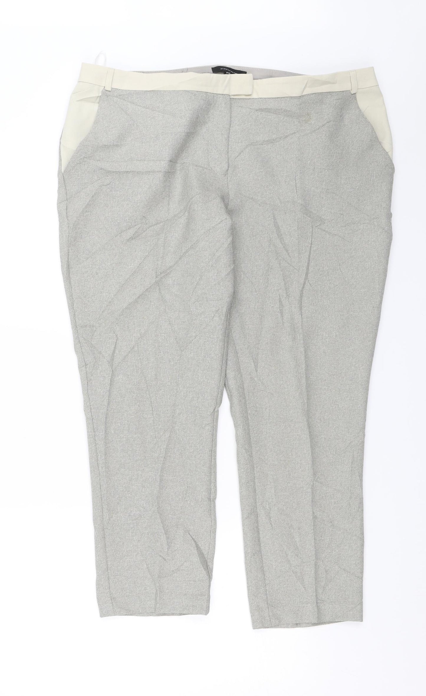 Atmosphere Womens Grey   Dress Pants Trousers Size 16 L22 in