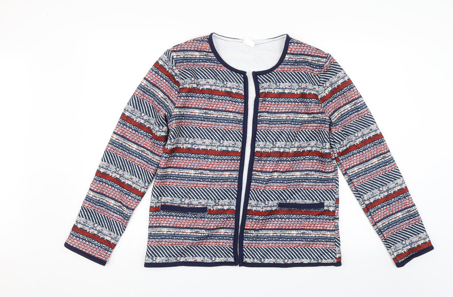 Gabriella Vicenza Womens Blue Striped  Jacket  Size 10