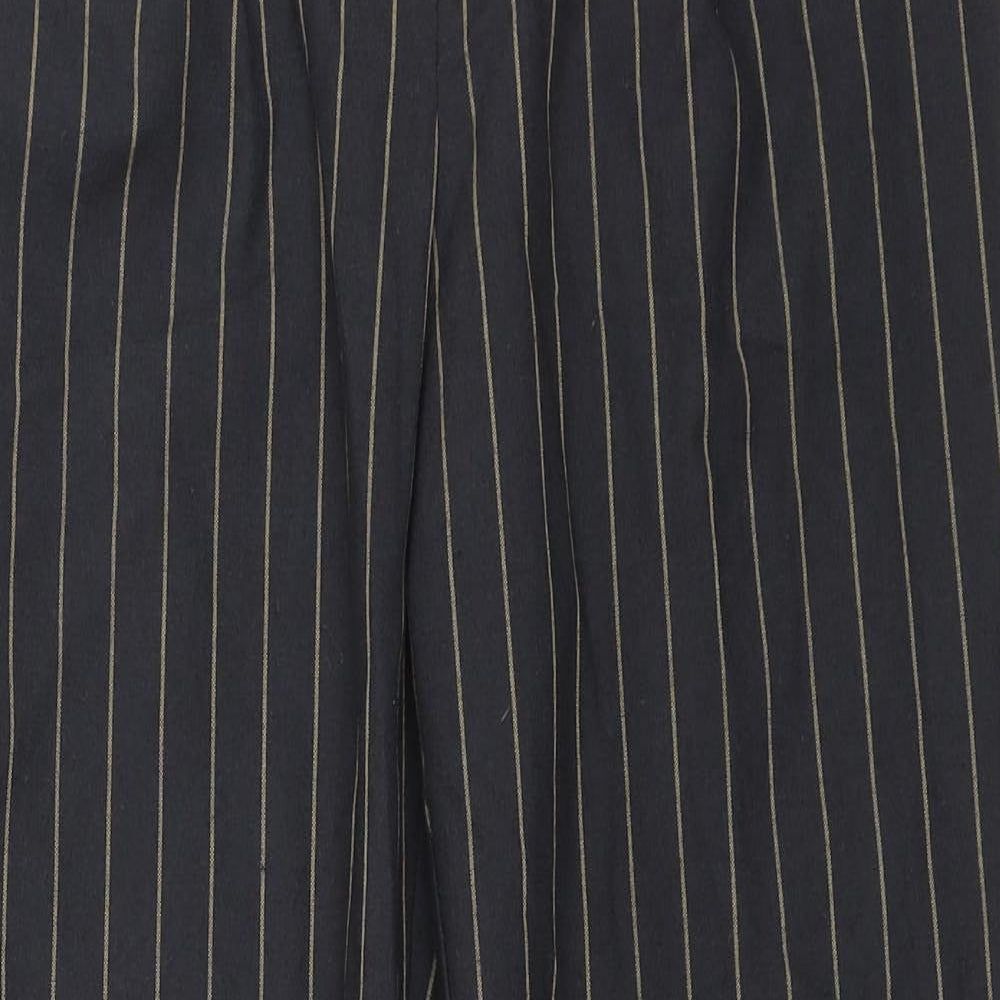 Primark Womens Grey Striped  Capri Trousers Size 10 L23 in