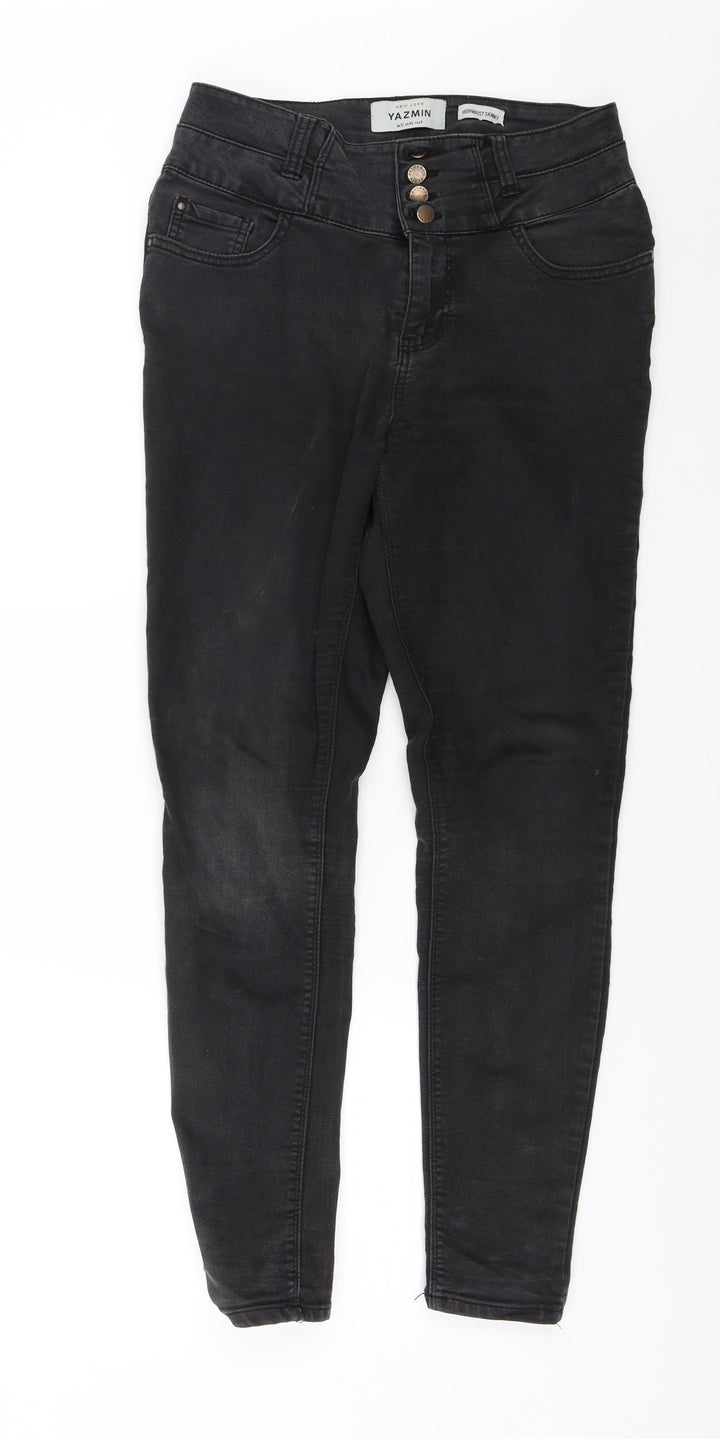 New Look Womens Black Denim Skinny Jeans Size 12 L26 in