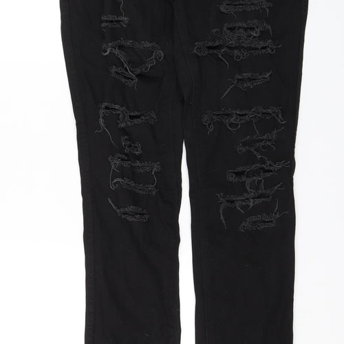 Fit Squin Womens Black  Denim Skinny Jeans Size 30 in L30 in