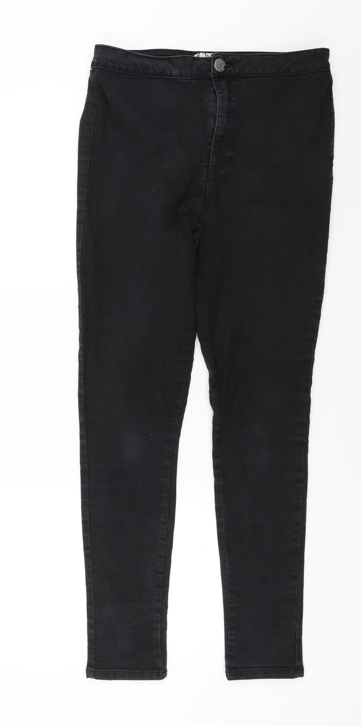 Miss Denim Womens Black Denim Skinny Jeans Size 14 L27 in