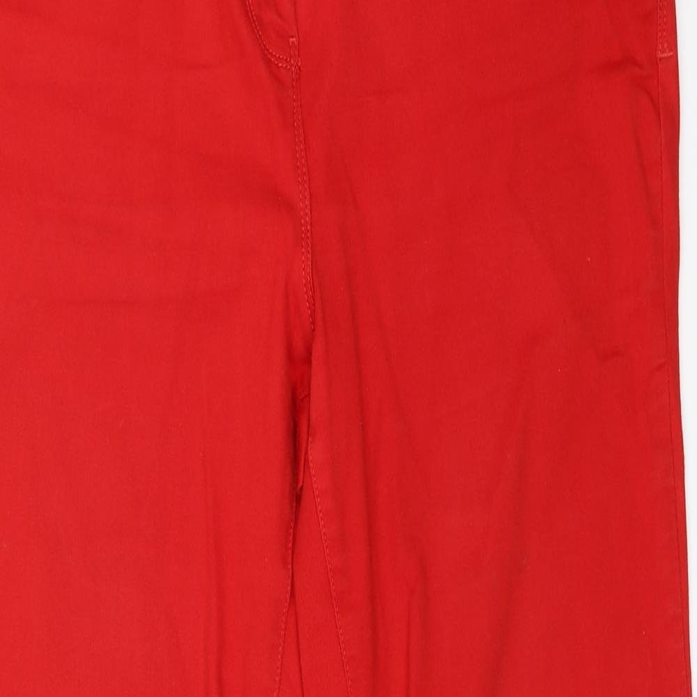 M&S Womens Red   Straight Jeans Size 18 L28 in