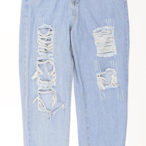 SheIn Womens Blue  Denim Straight Jeans Size S L25 in