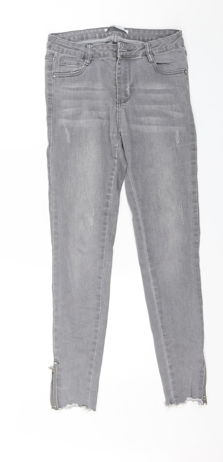Gold SK Womens Grey  Denim Skinny Jeans Size 10 L26 in