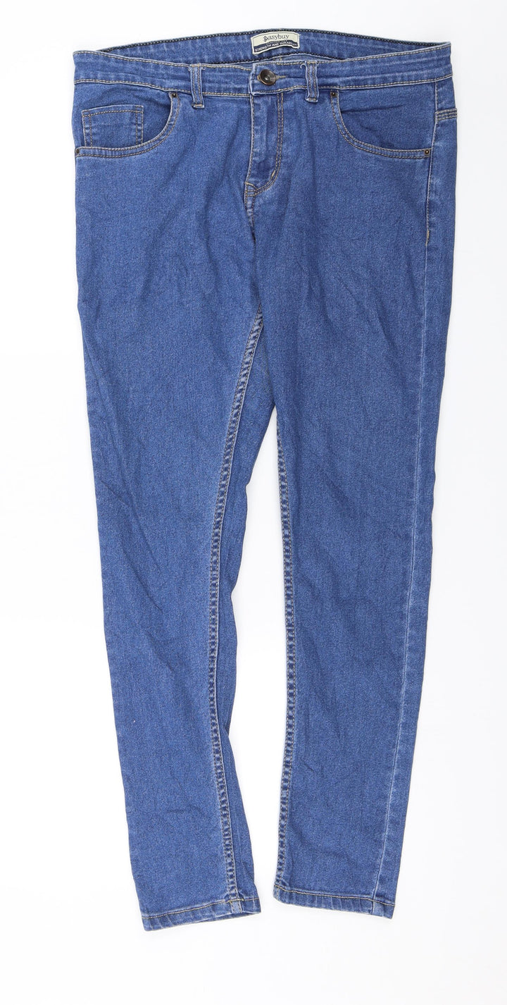 Easy Buy Womens Blue  Denim Skinny Jeans Size 6 L27 in
