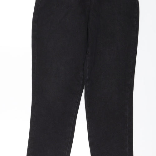 COLLUSION Womens Black  Denim Mom Jeans Size 28 in L27 in