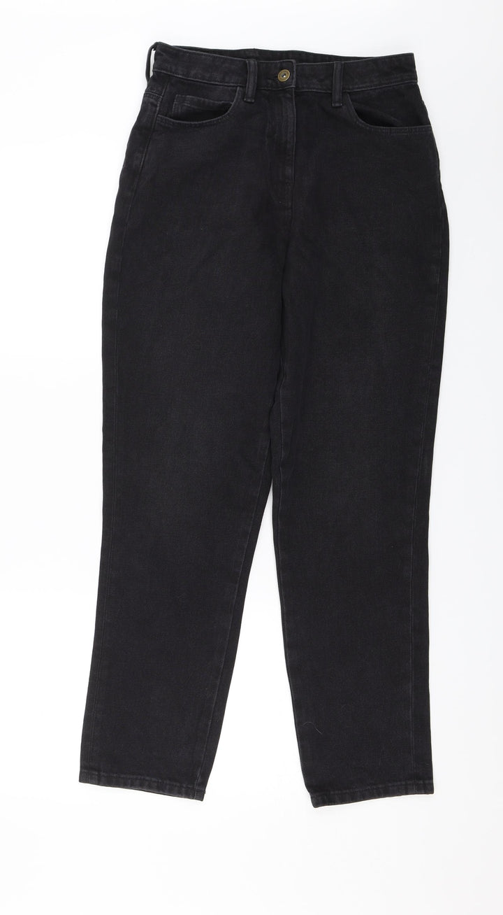 COLLUSION Womens Black Denim Mom Jeans Size 28 in L27 in